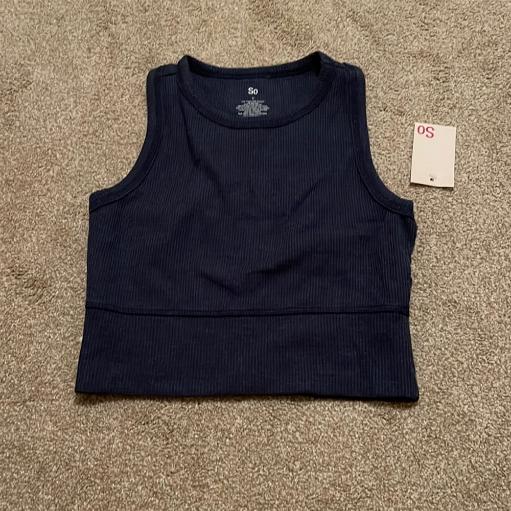Navy blue crop top